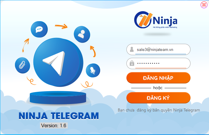 Giao diện phần mềm telegram