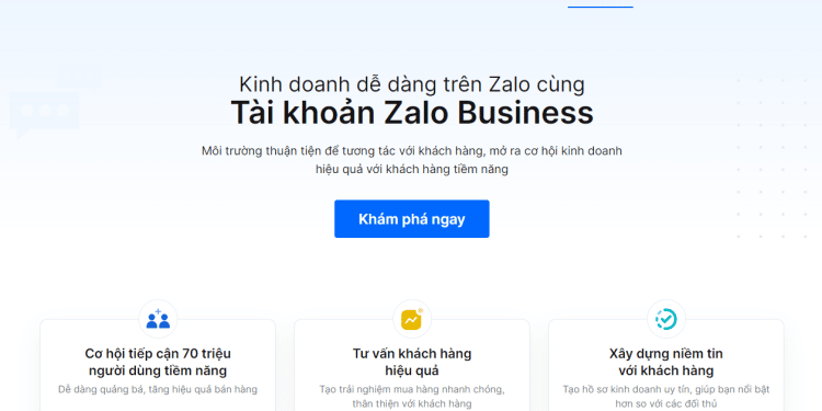 Nâng cấp tài khoản zalo business