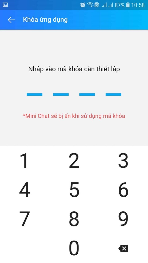 Nhập mã khóa