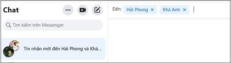 Tạo nhóm messenger 