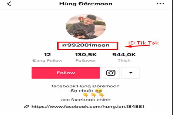 Lấy ID Tiktok