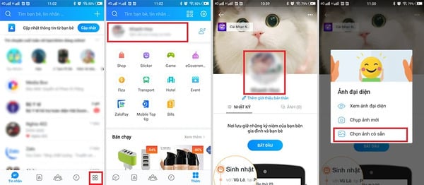 Đổi ảnh đại diện zalo 