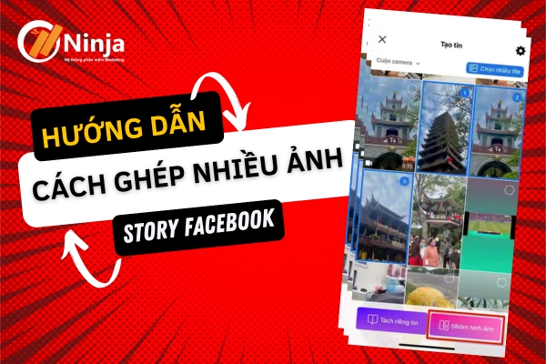 cách ghép nhiều ảnh trên story facebook