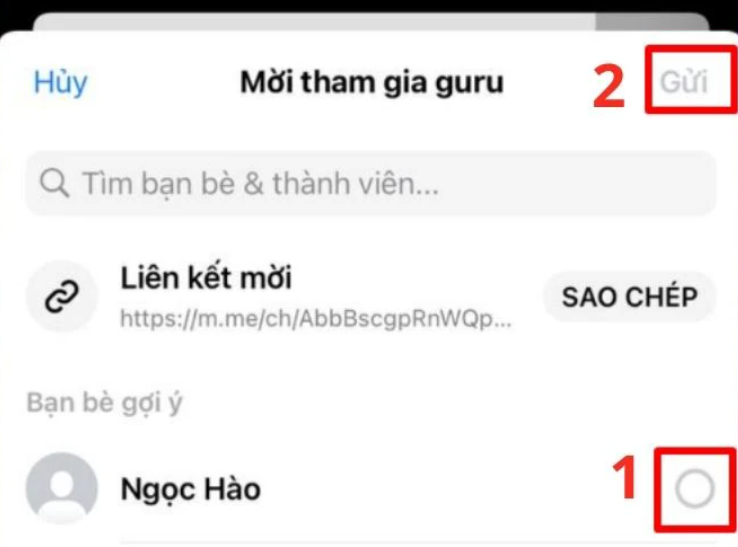 thêm thành viên vào nhóm