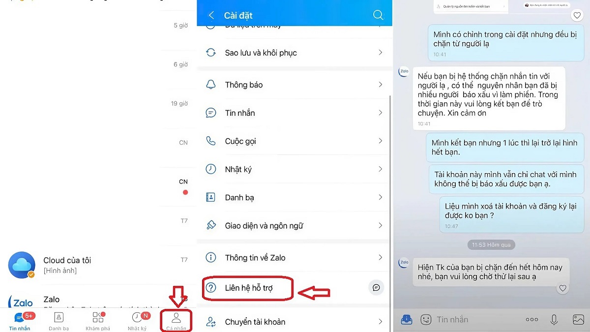 Liên hệ bộ phận hỗ trợ Zalo