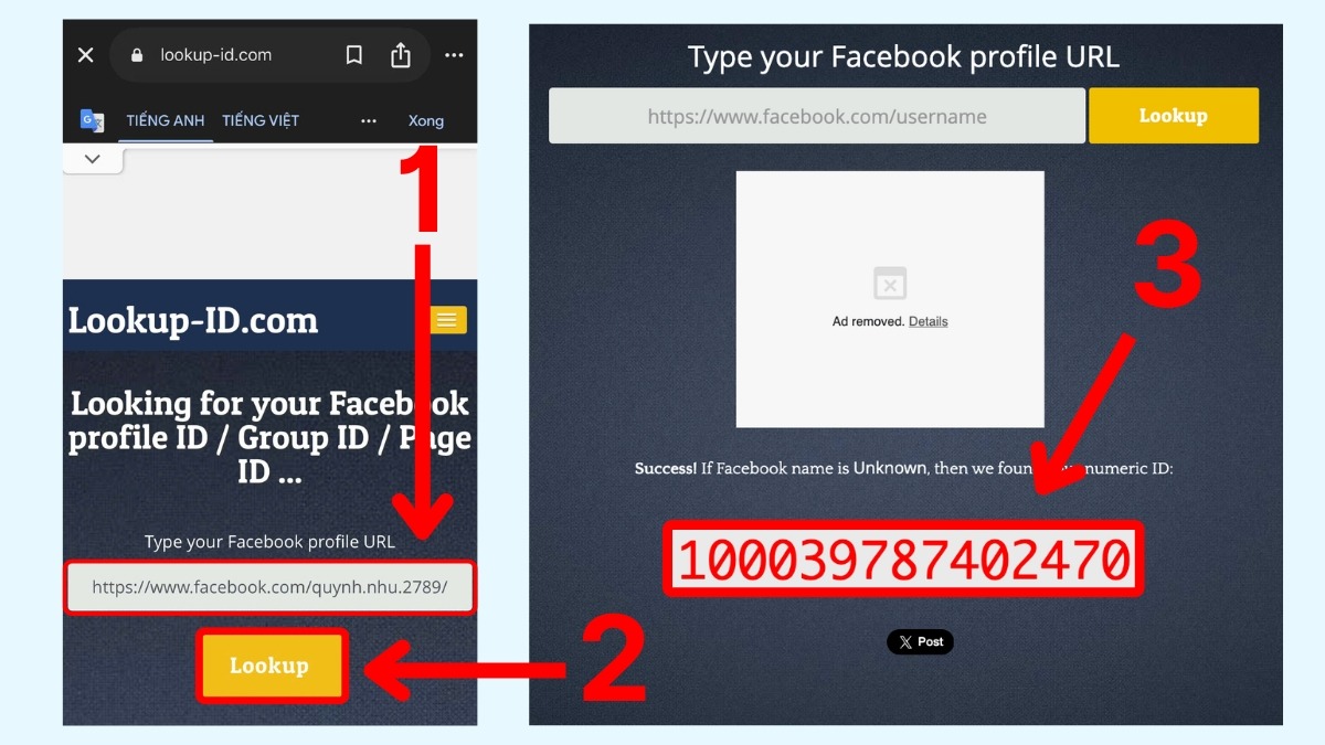 Tìm kiếm uid trên trang
